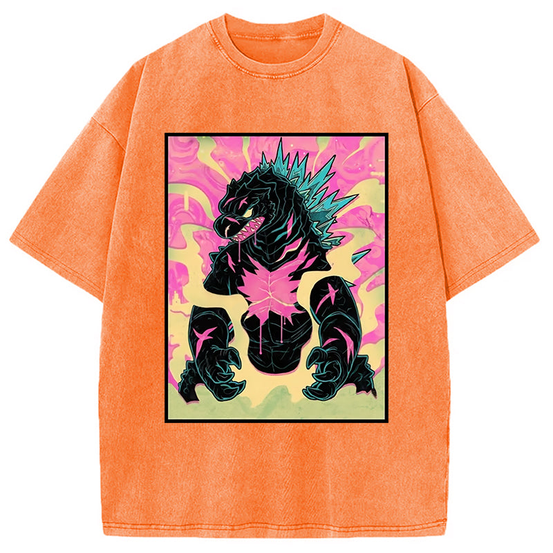 bbb Japanese Godzilla Graffiti Washed T-Shirt