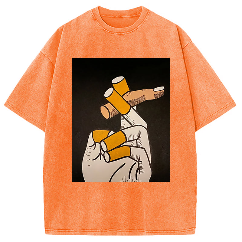 bbb Finger Cigarette Washed T-Shirt