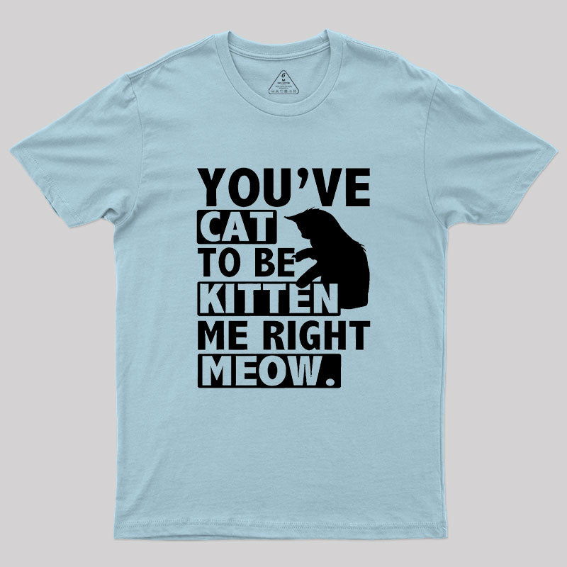 You've Cat To Be Kitten Me Right Meow  T-Shirt