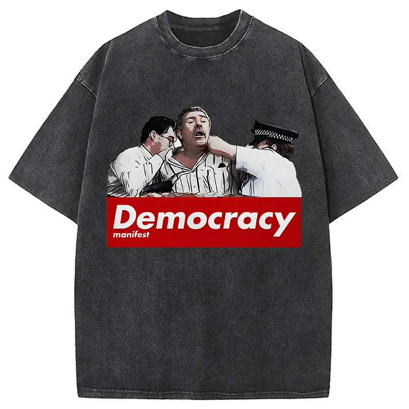 bbb This Is Democracy Manifest Washed T-Shirt
