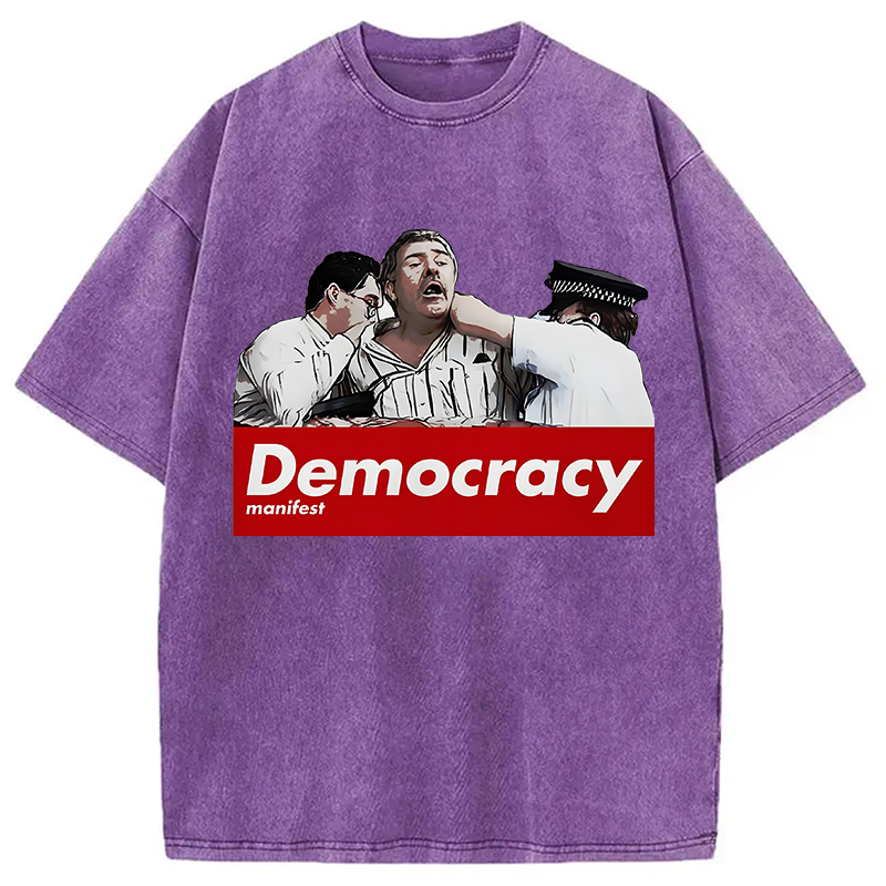 bbb This Is Democracy Manifest Washed T-Shirt