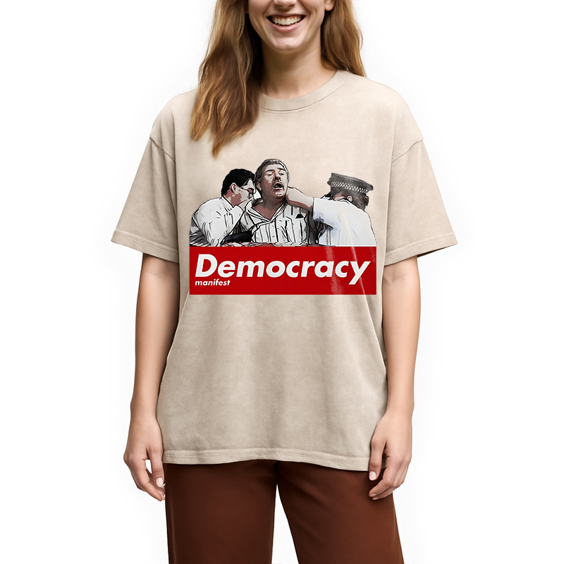 bbb This Is Democracy Manifest Washed T-Shirt