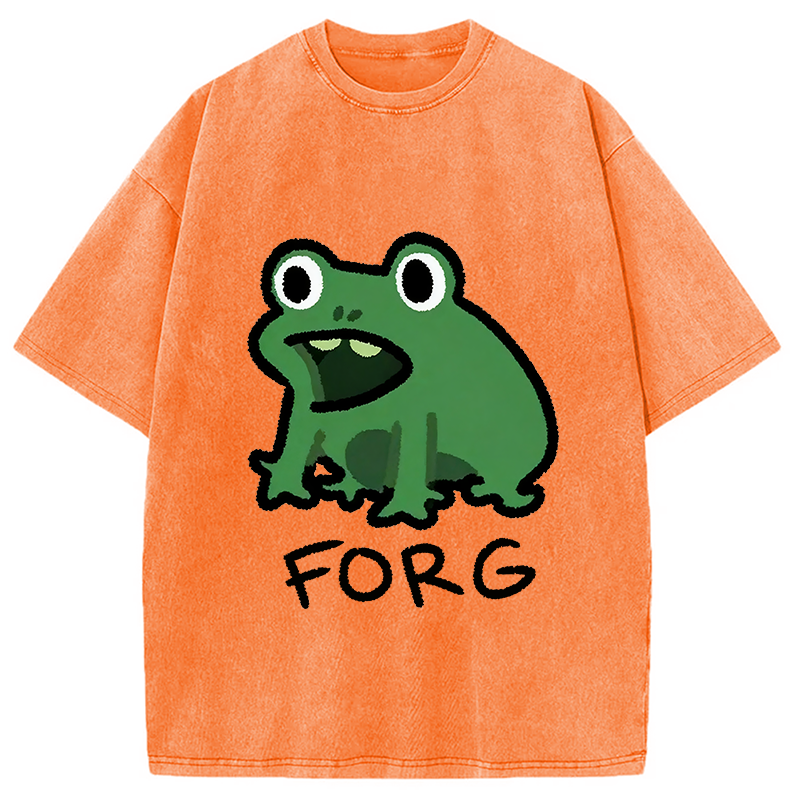 bbb Funny Forg Japanese Washed T-Shirt