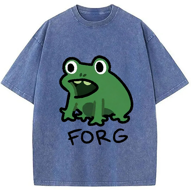 bbb Funny Forg Japanese Washed T-Shirt