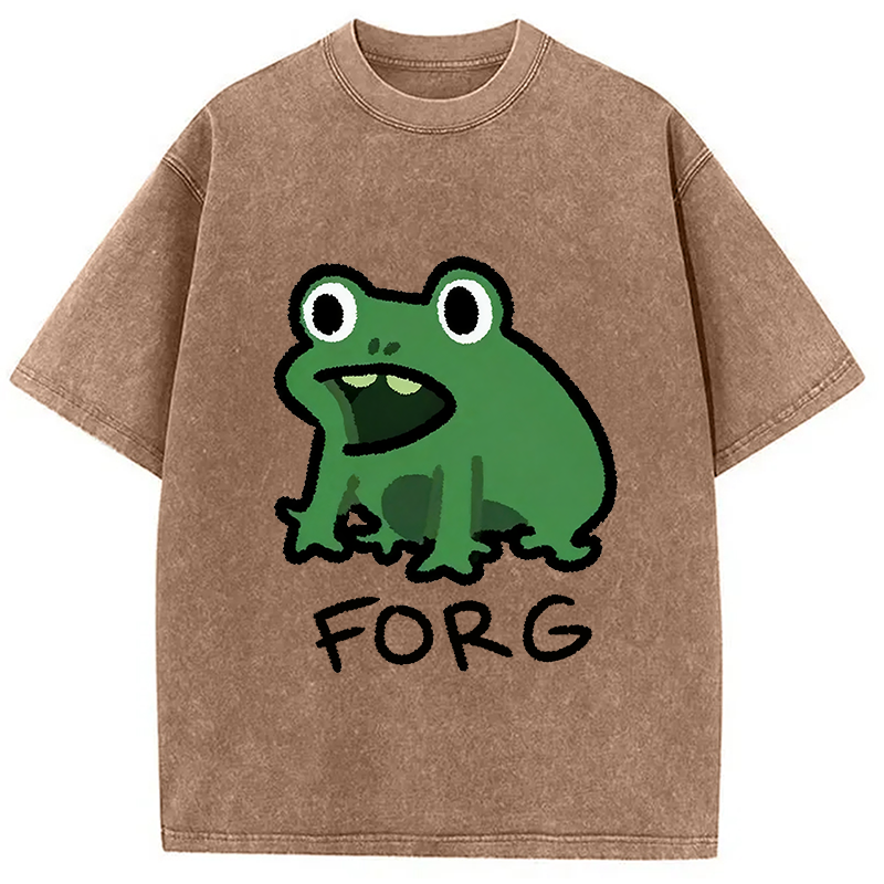 bbb Funny Forg Japanese Washed T-Shirt