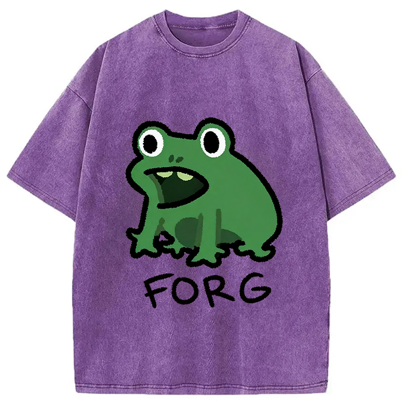 bbb Funny Forg Japanese Washed T-Shirt