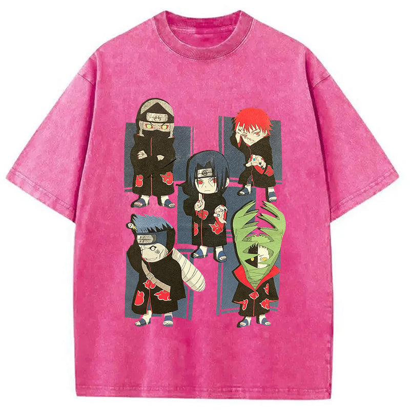 bbb Japanese Anime Chibi Washed T-Shirt