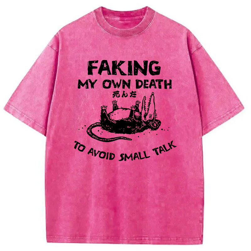 bbb Faking My Own Death Washed T-Shirt