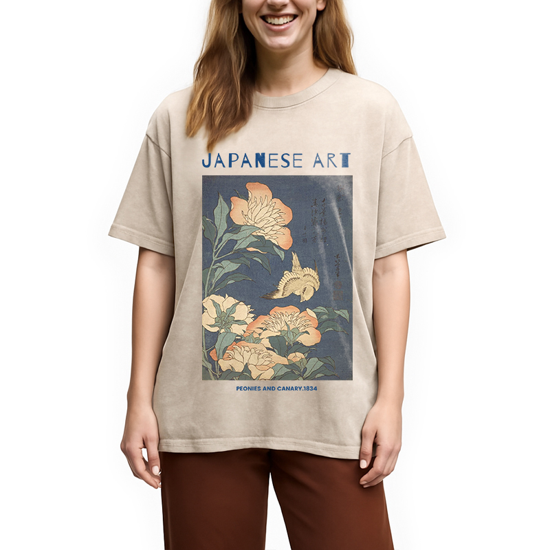 bbb Peonies and Cherry Washed T-Shirt