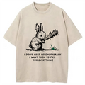 bbb Violent Rabbit Funny Washed T-Shirt