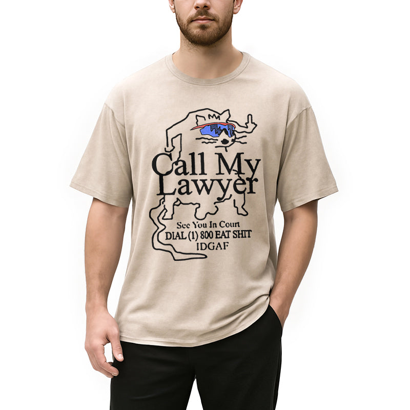 bbb Call My Lawyer Washed T-Shirt