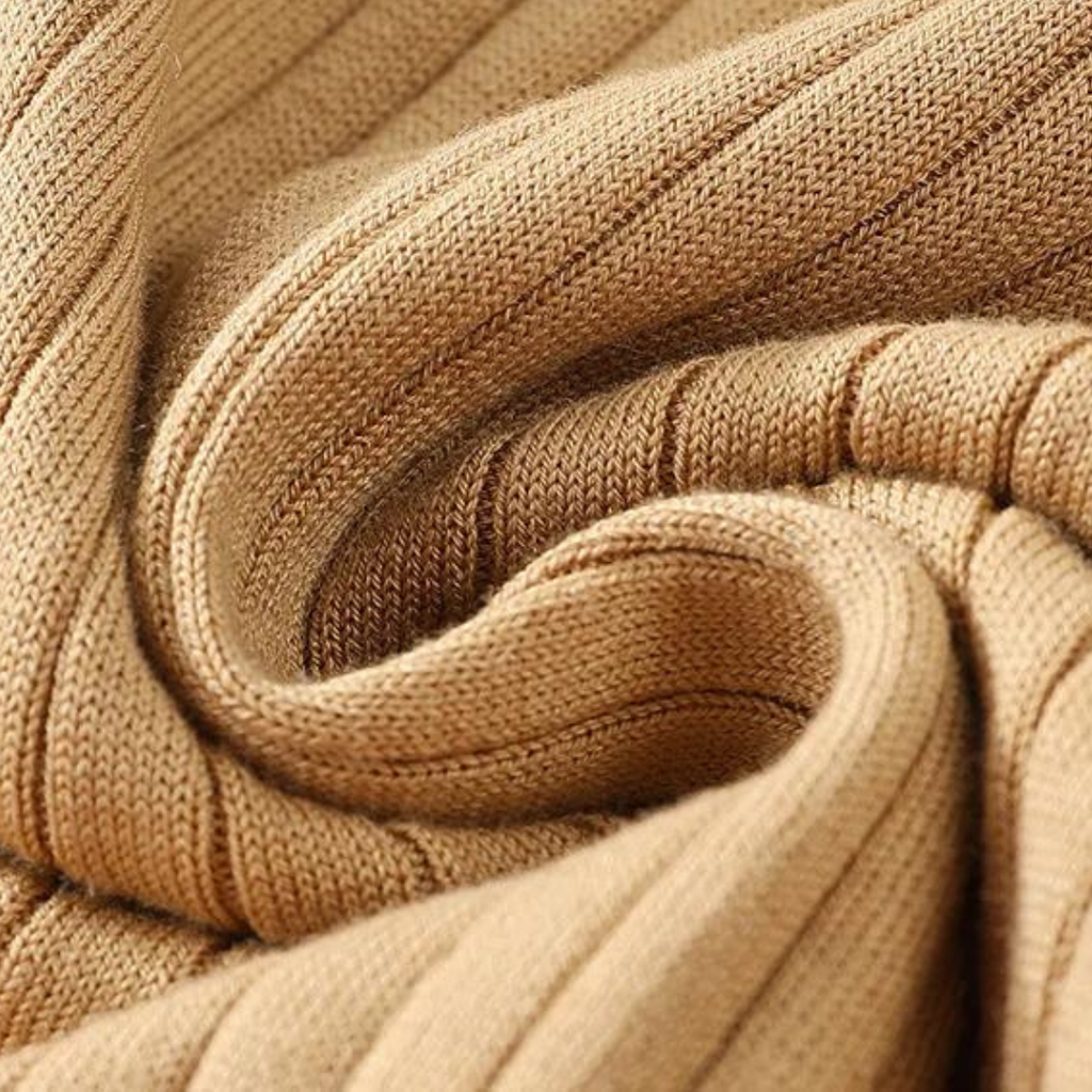 Luxurious Mulberry Silk Polo Shirt for Men, Elegant Ribbed Long Sleeve Golf Shirt, Soft Lyocell Cotton Blend, Versatile Casual Wear