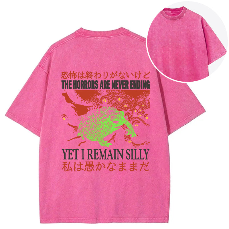 bbb The Horrors are Never Ending Back Washed T-Shirt