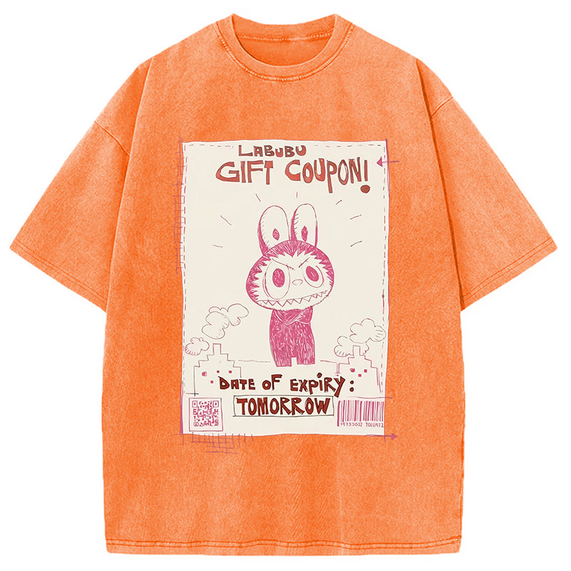 bbb Vintage Labubu Graffiti Washed T-Shirt