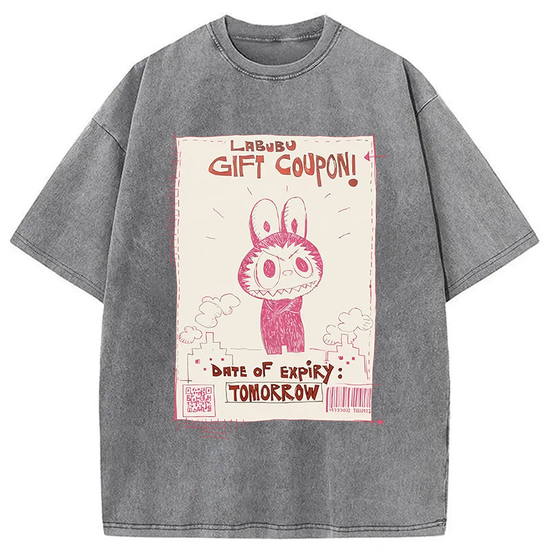 bbb Vintage Labubu Graffiti Washed T-Shirt