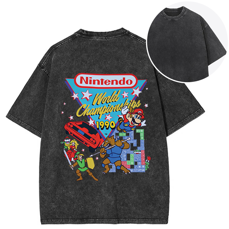 bbb Nintendo 1990 World Championships Back Washed T-Shirt