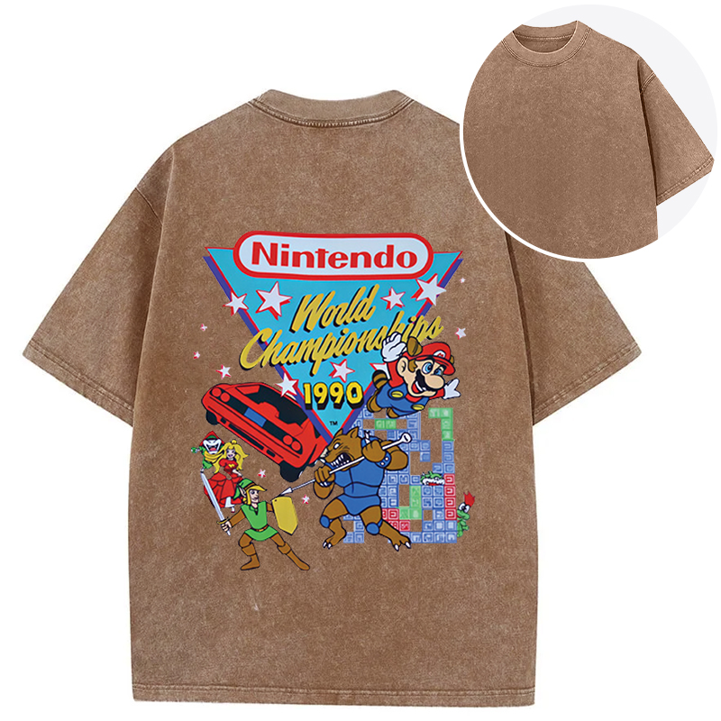 bbb Nintendo 1990 World Championships Back Washed T-Shirt