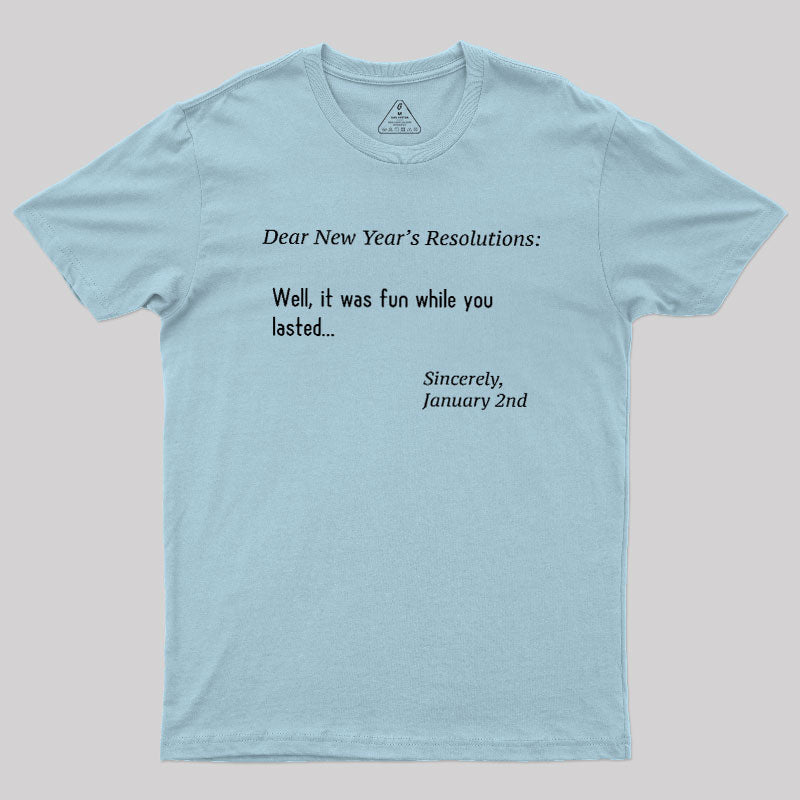 Dear New Year Resolutions  T-Shirt