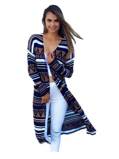 Lightweight Women’s Cardigan Coat - Longline Knit, Casual