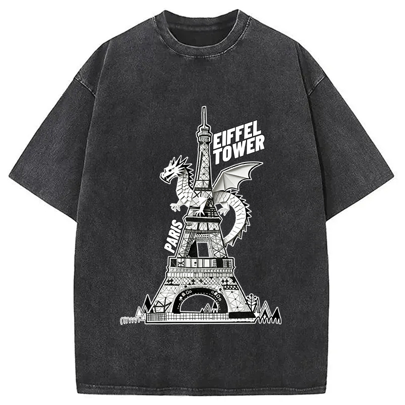 bbb Dragon Eiffel Tower Washed T-Shirt