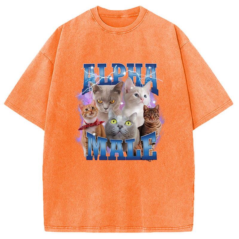 bbb Blue Lightning Alpha Male Washed T-Shirt