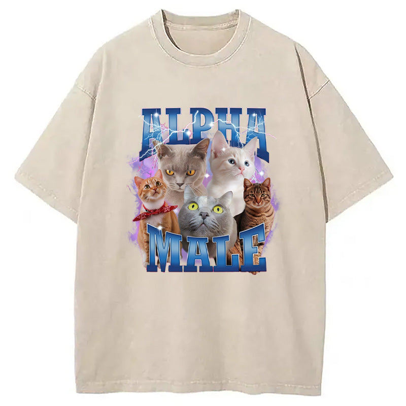 bbb Blue Lightning Alpha Male Washed T-Shirt