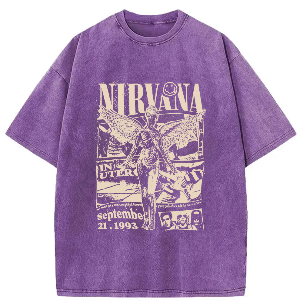 bbb Nirvana In Utero Tour 1993 Washed T-Shirt