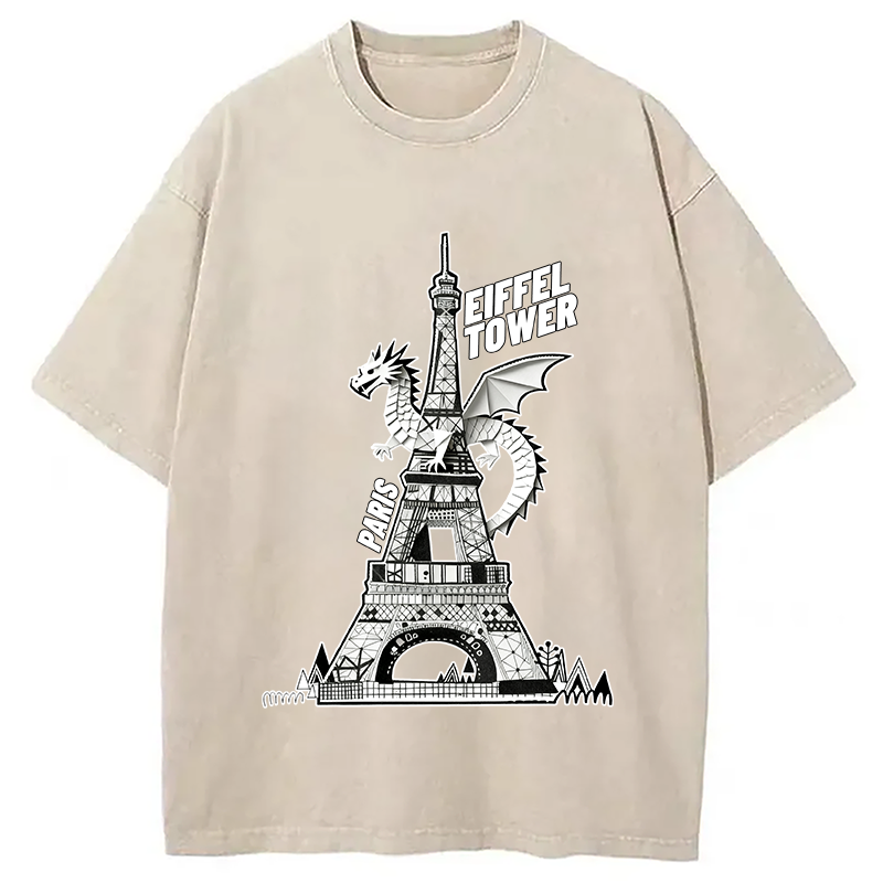 bbb Dragon Eiffel Tower Washed T-Shirt