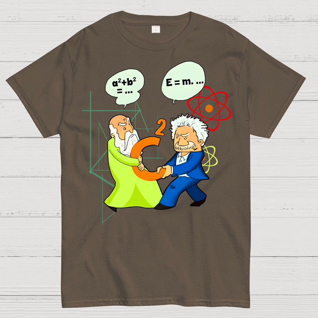 Albert Einstein Pythagoras Physics Mathematics Science  T-Shirt