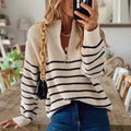 Soft Cozy Women’s Knit Pullover - Oversized Half Zip, Velvet