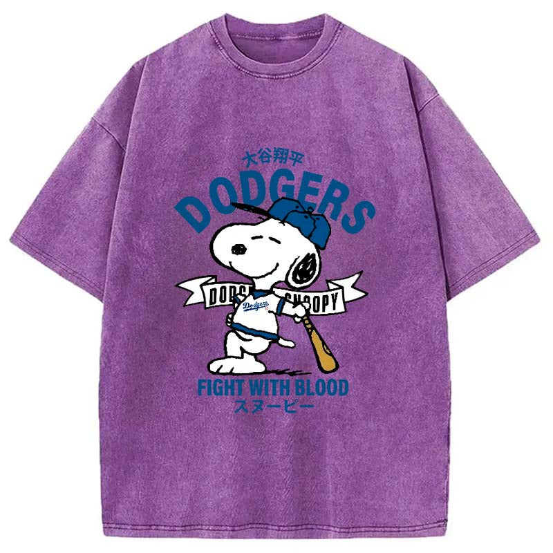 bbb Dodgers Fight With Blood Washed T-Shirt