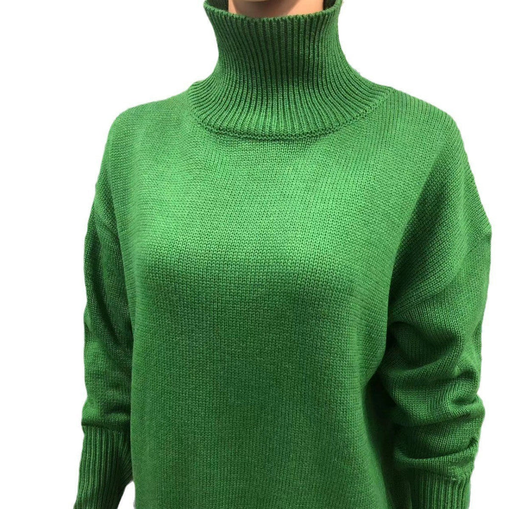 Soft Cozy Women Turtleneck Sweater - Oversized Pullover