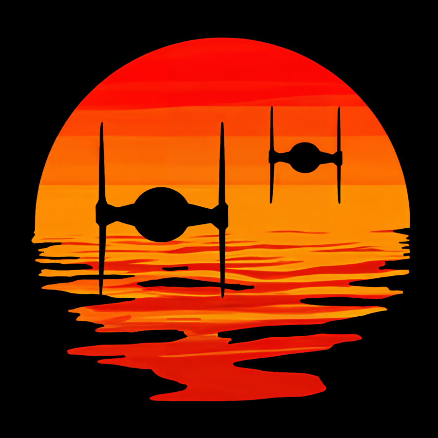 Tie Fighter Sunset  T-Shirt