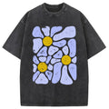 bbb Abstract Flowers Art Washed T-Shirt
