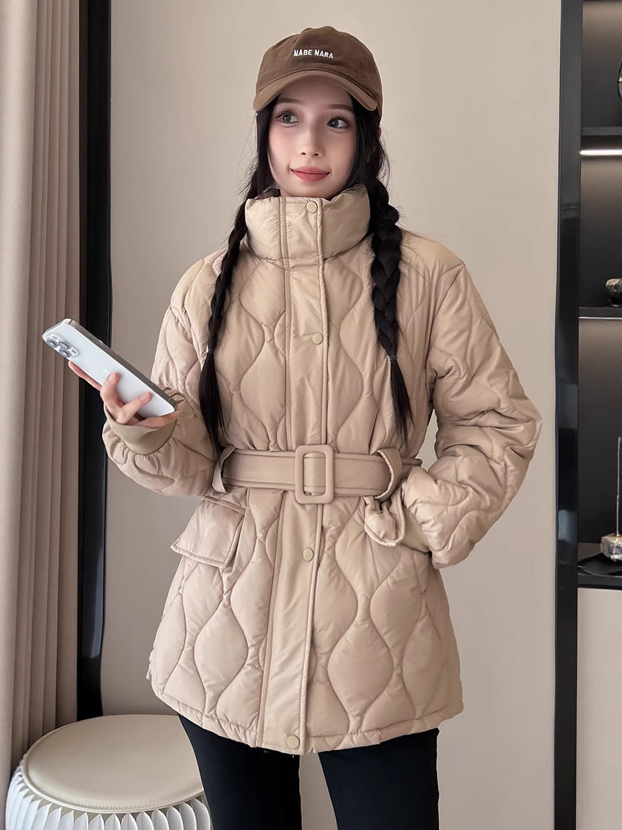 Insulating Cozy Women Quilted Coat - Oversized Cotton Winter