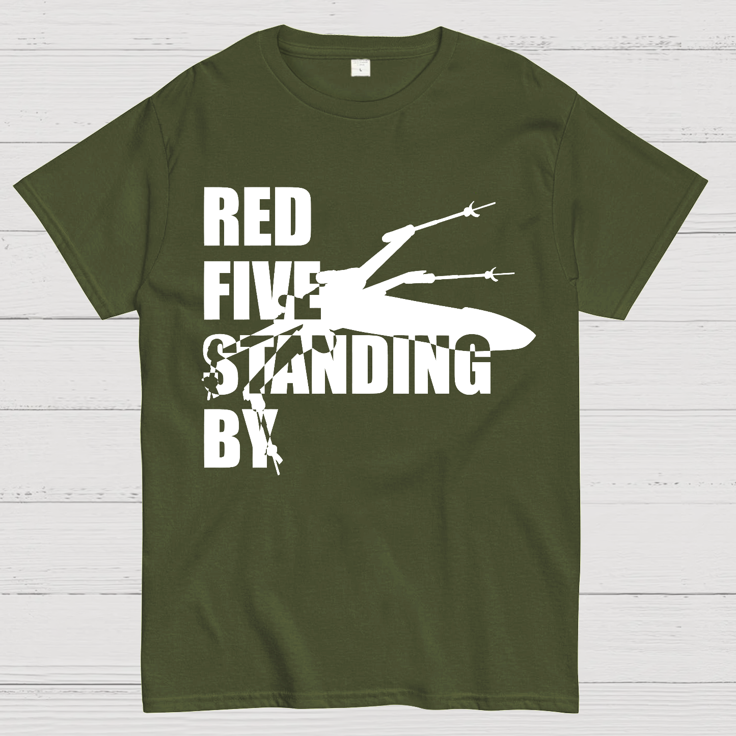 Red Five Standing By Retro  T-Shirt