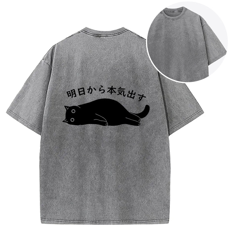 bbb I'm Going To Get Serious Tomorrow Back Washed T-Shirt