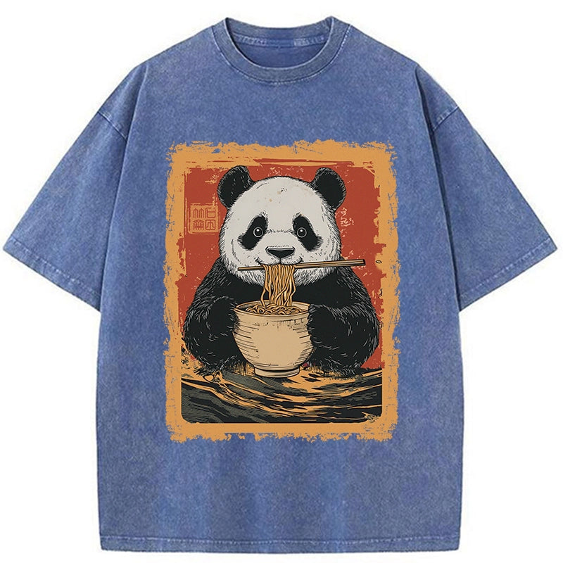bbb Ramen Lover Panda Washed T-Shirt