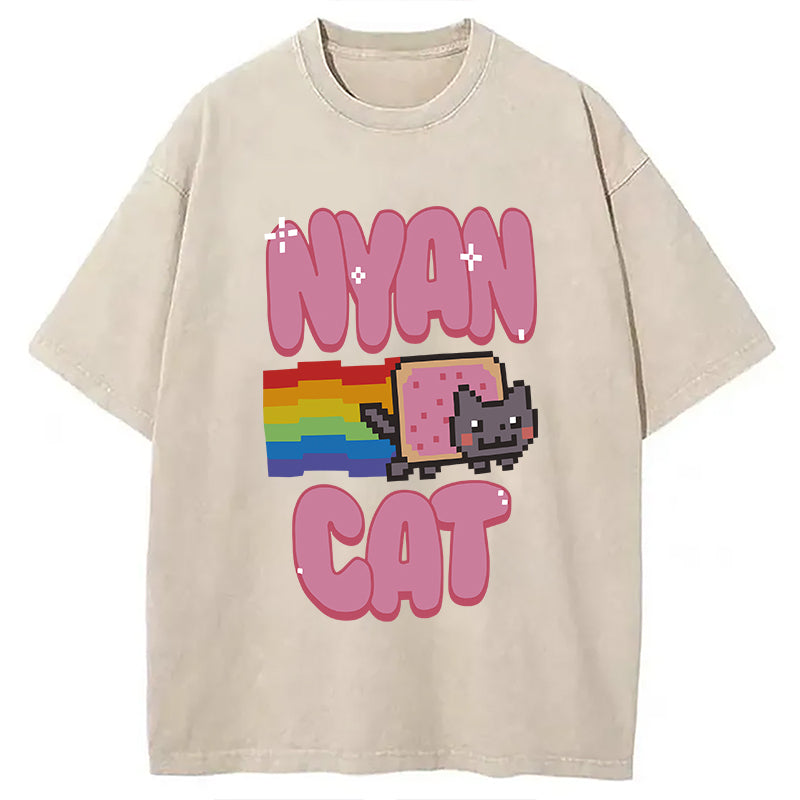 bbb Nyan Cat Pride Washed T-Shirt