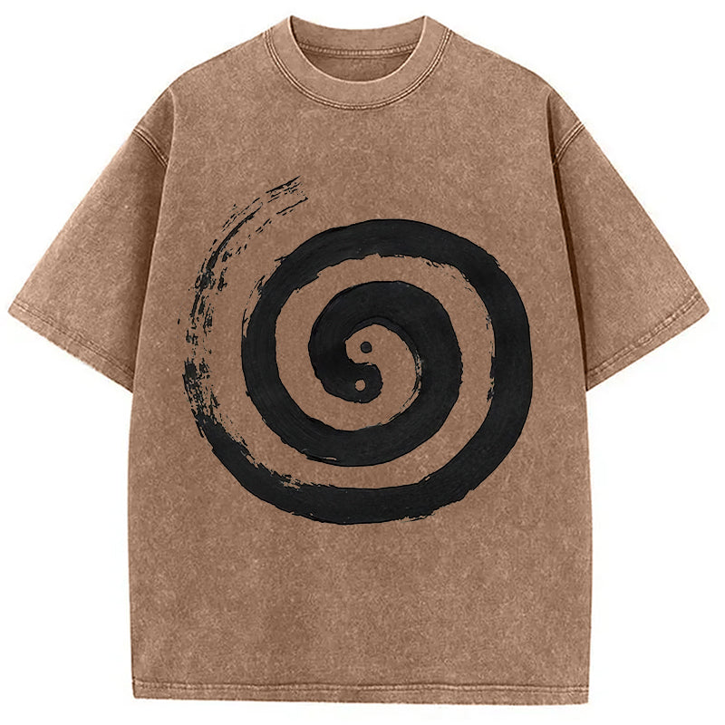 bbb The Tai Chi Yin Yang Cycle of Life Washed T-Shirt