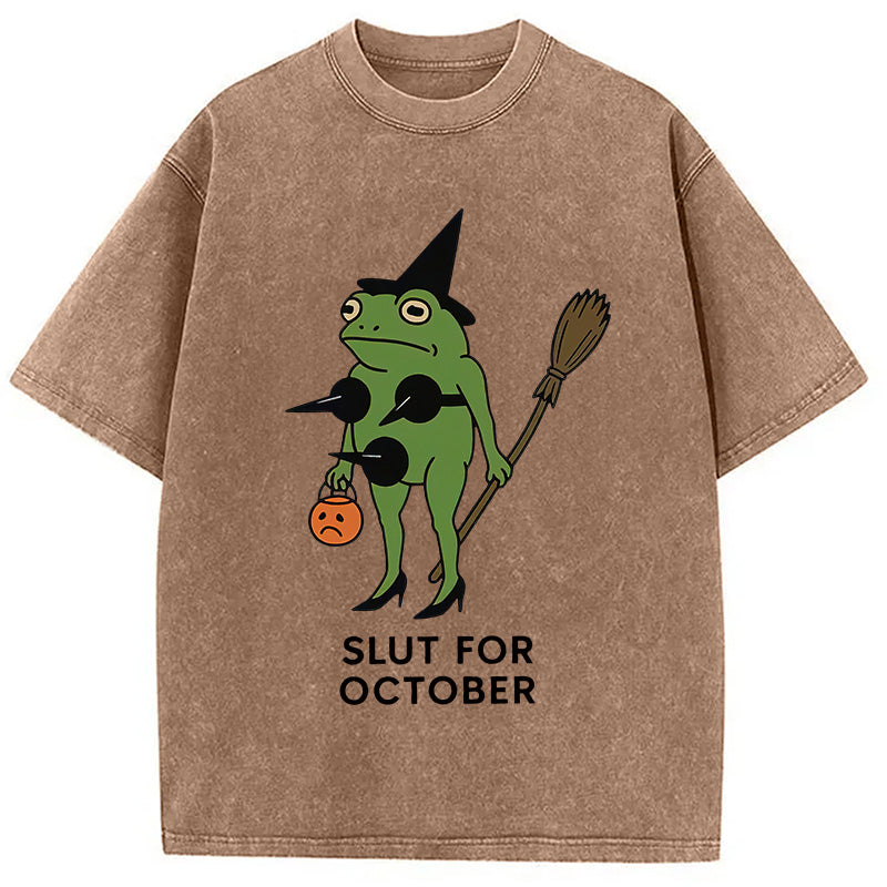 bbb Slut For October Washed T-Shirt