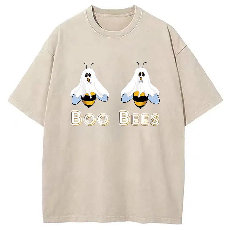 bbb Cute Funny Boobees Halloween Washed T-Shirt
