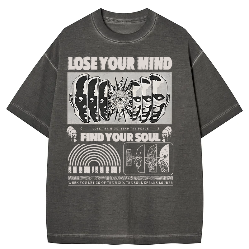 bbb Lose Mind Find Soul Gradient Washed T-Shirt
