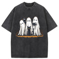 bbb Black Cat Ghost Halloween Washed T-Shirt