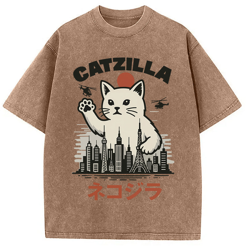bbb Feline Fury Over Tokyo Washed T-Shirt