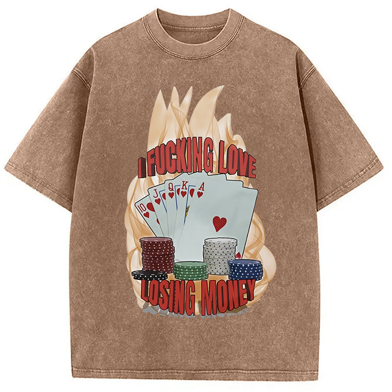 bbb I Love Losing Money Washed T-Shirt
