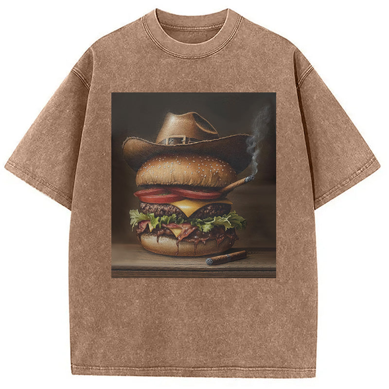 bbb Funny Hamburger Meme Washed T-Shirt