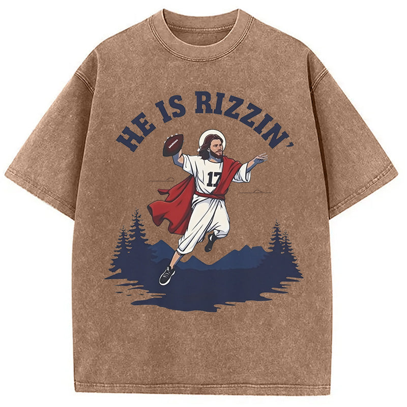 bbb He Is Rizzin' Washed T-Shirt