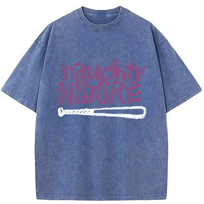 bbb Logo Naughty By Nature Hiphop Washed T-Shirt