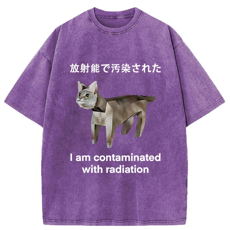bbb Cat Contaminated By Radiation Washed T-Shirt